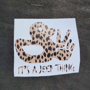 Jeep Leopard Print Vinyl Decal